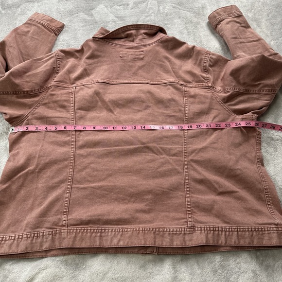 Maurices Women Button Denim Jacket Plus Size 3X Dusty Rose Pink 3 Season Coat - Picture 6 of 10